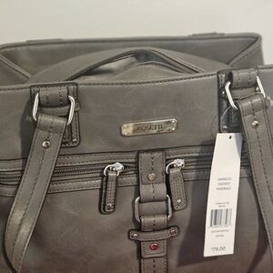 Rosetti Womens' Midtown Satchel Handbag, Smokeeco-friendly vegan or faux leather